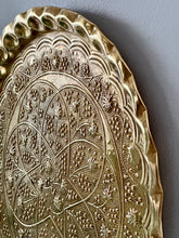 Load image into Gallery viewer, Vintage Brass Tray with Hammered Pattern
