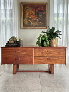 Mid-Century Low Chest of Drawers/Media Cabinet