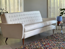 Load image into Gallery viewer, Mid-Century Three Seater Leather Couch
