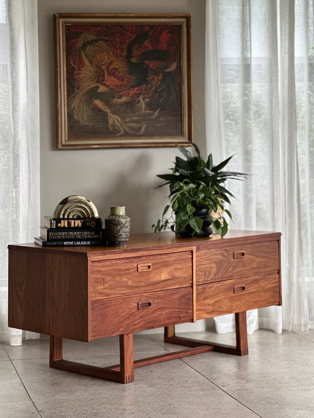 Mid-Century Low Chest of Drawers/Media Cabinet