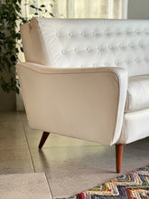Load image into Gallery viewer, Mid-Century Three Seater Leather Couch
