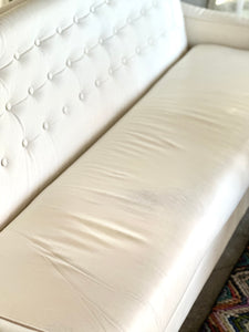Mid-Century Three Seater Leather Couch