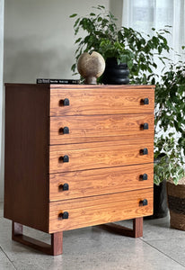 Chest Of Drawers /New Handles / Walnut Finish