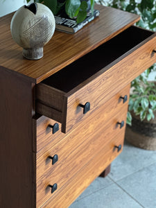 Chest Of Drawers /New Handles / Walnut Finish