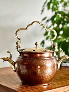 Collectible Hammered Copper & Brass Pot