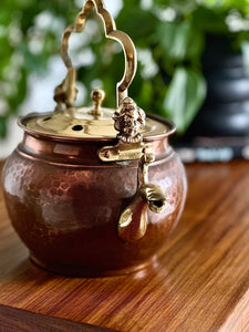 Collectible Hammered Copper & Brass Pot