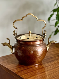 Collectible Hammered Copper & Brass Pot