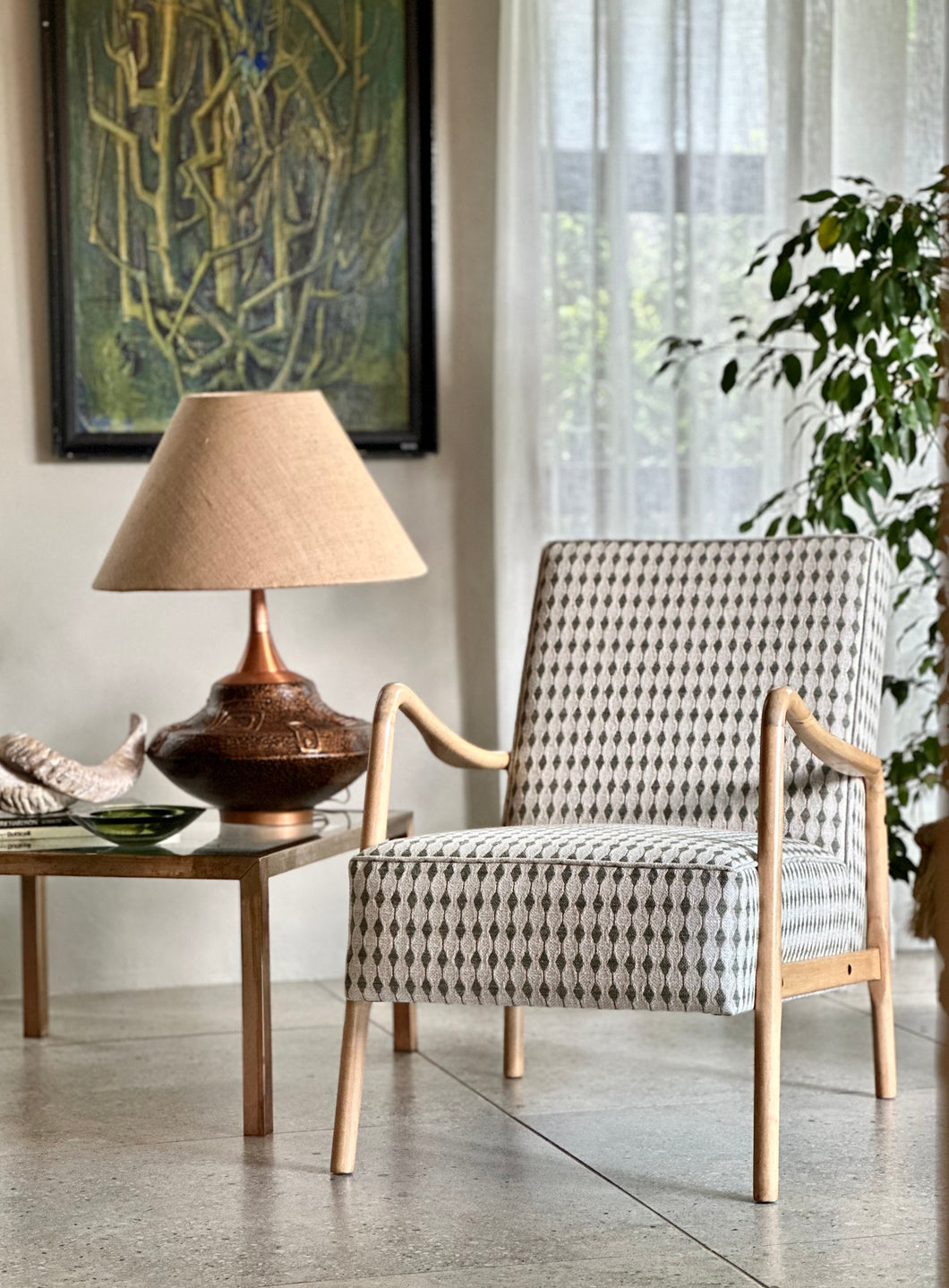 Open Armchair with Scandinavian Influences