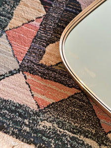 Retro Mirror with Solid Brass Frame