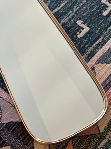 Retro Mirror with Solid Brass Frame