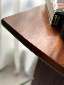 Mid-Century Curved Bar with Copper Footrest