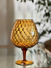 Load image into Gallery viewer, Amber Glass Brandy Snifter

