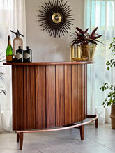 Load image into Gallery viewer, Mid-Century Curved Bar with Copper Footrest
