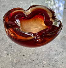 Load image into Gallery viewer, Ruby and Amber Murano Ashtray
