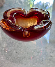 Load image into Gallery viewer, Ruby and Amber Murano Ashtray
