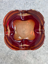 Load image into Gallery viewer, Ruby and Amber Murano Ashtray
