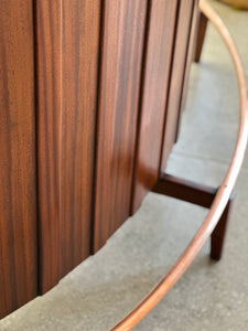 Mid-Century Curved Bar with Copper Footrest