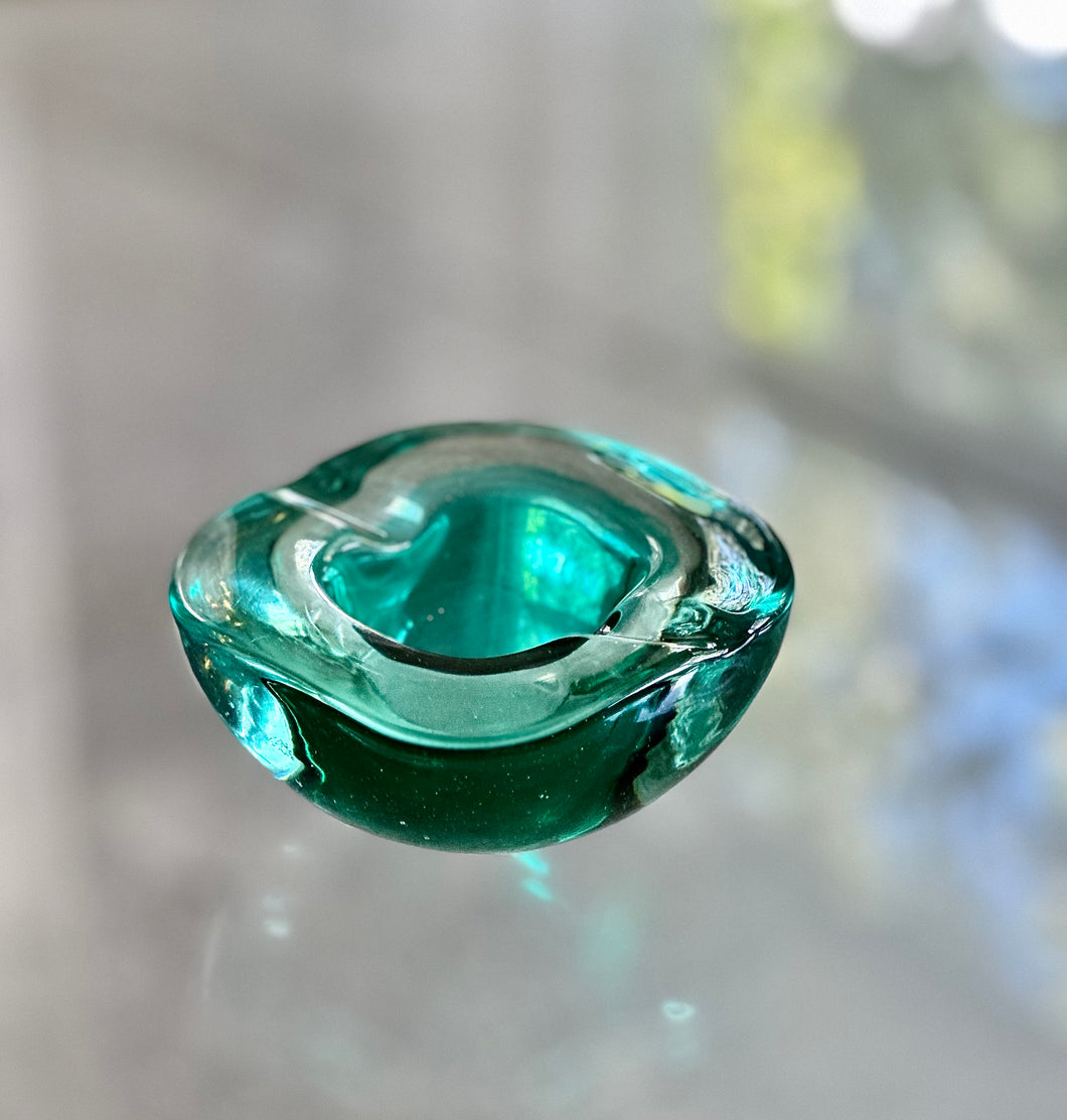 Emerald Murano Ashtray