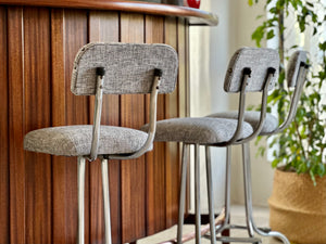 Set Of 5 Retro Bar Chairs / Stools