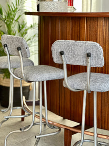 Set Of 5 Retro Bar Chairs / Stools