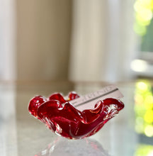 Load image into Gallery viewer, Red Murano Bowl with Ruffled Edging
