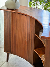 Load image into Gallery viewer, Mid-Century Curved Bar with Copper Footrest
