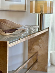 Travertine Console