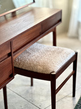 Load image into Gallery viewer, Mid-Century Teak Dressing Table with Matching Stool | c. 1960s
