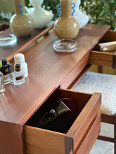Load image into Gallery viewer, Mid-Century Teak Dressing Table with Matching Stool | c. 1960s
