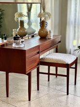 Load image into Gallery viewer, Mid-Century Teak Dressing Table with Matching Stool | c. 1960s
