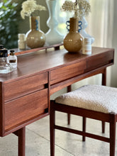Load image into Gallery viewer, Mid-Century Teak Dressing Table with Matching Stool | c. 1960s
