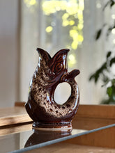 Load image into Gallery viewer, Gluggle Jug in Brown Ceramic, by Fosters Pottery
