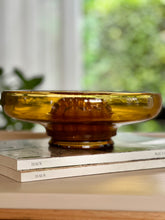 Load image into Gallery viewer, Amber Bowl with Flower Frog
