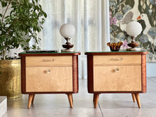 Load image into Gallery viewer, Art Deco-Style King Bed with Pedestals
