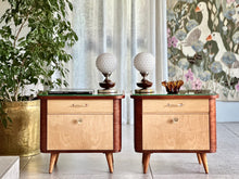 Load image into Gallery viewer, Art Deco-Style King Bed with Pedestals
