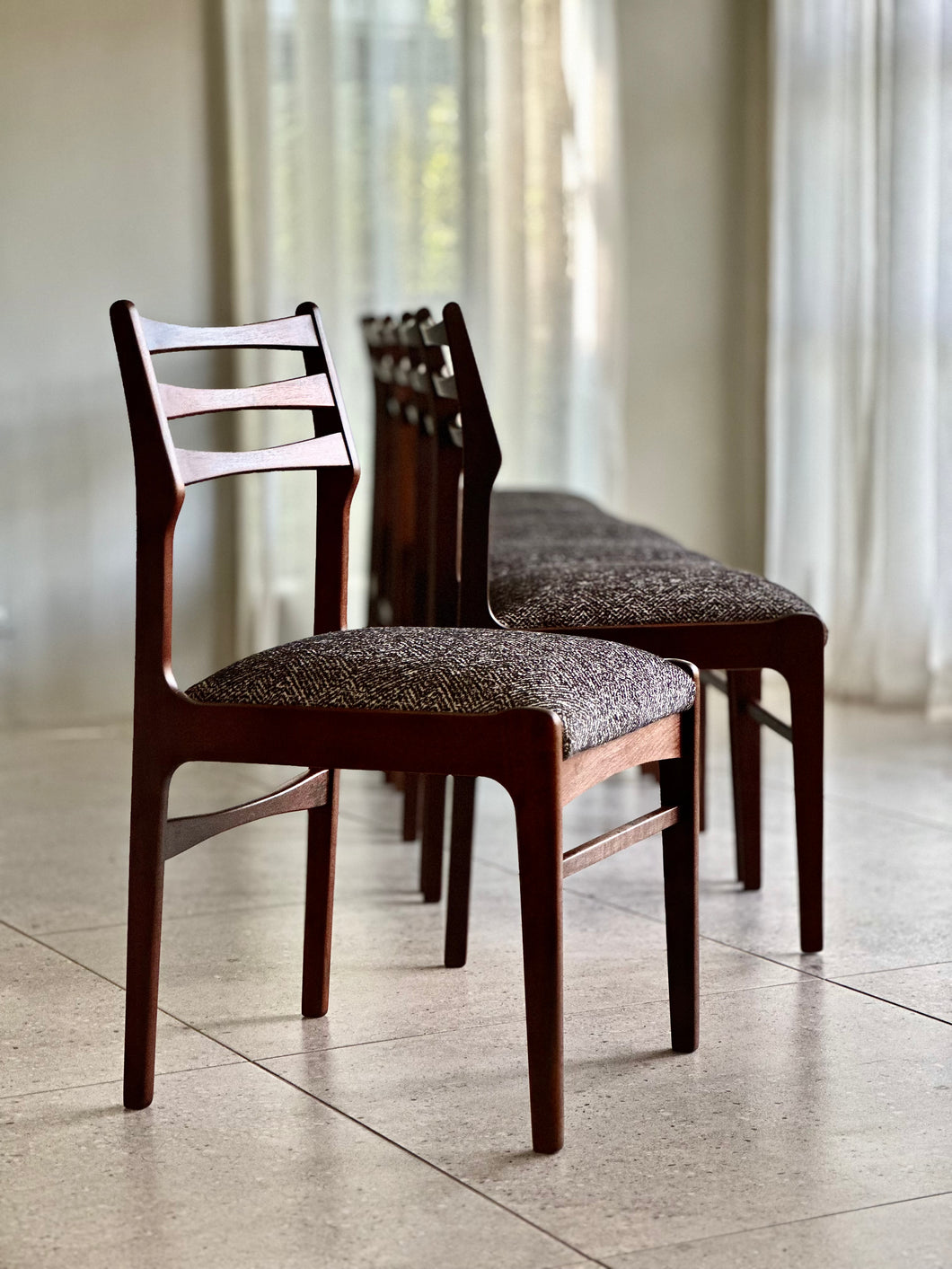 Imbuia Dining Chairs - Set Of Six
