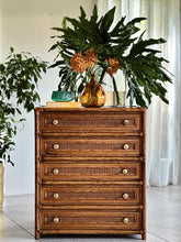 Load image into Gallery viewer, Vintage Cane Chest of Drawers
