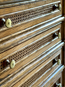 Vintage Cane Chest of Drawers