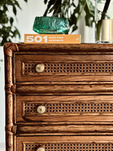 Load image into Gallery viewer, Vintage Cane Chest of Drawers
