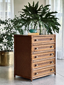 Vintage Cane Chest of Drawers
