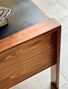 Mid-Century Kiaat Desk with 6 Drawers