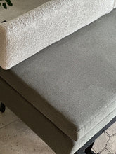 Load image into Gallery viewer, Vintage Sleeper Couch/Daybed - Steel Frame &amp; Wooden Backrest
