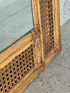 Vintage Cane Dresser, Stool & Mirror
