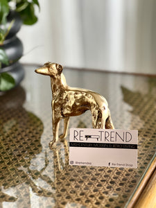Brass Whippet Dog Figurine