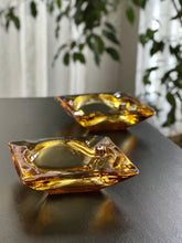 Load image into Gallery viewer, Amber Glass Ashtray
