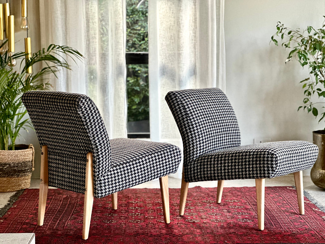 Pair Of Occasional Oak MCM Chairs