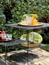 Load image into Gallery viewer, Retro Steel Garden Table with Side Tier

