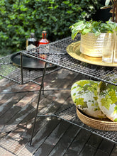 Load image into Gallery viewer, Retro Steel Garden Table with Side Tier

