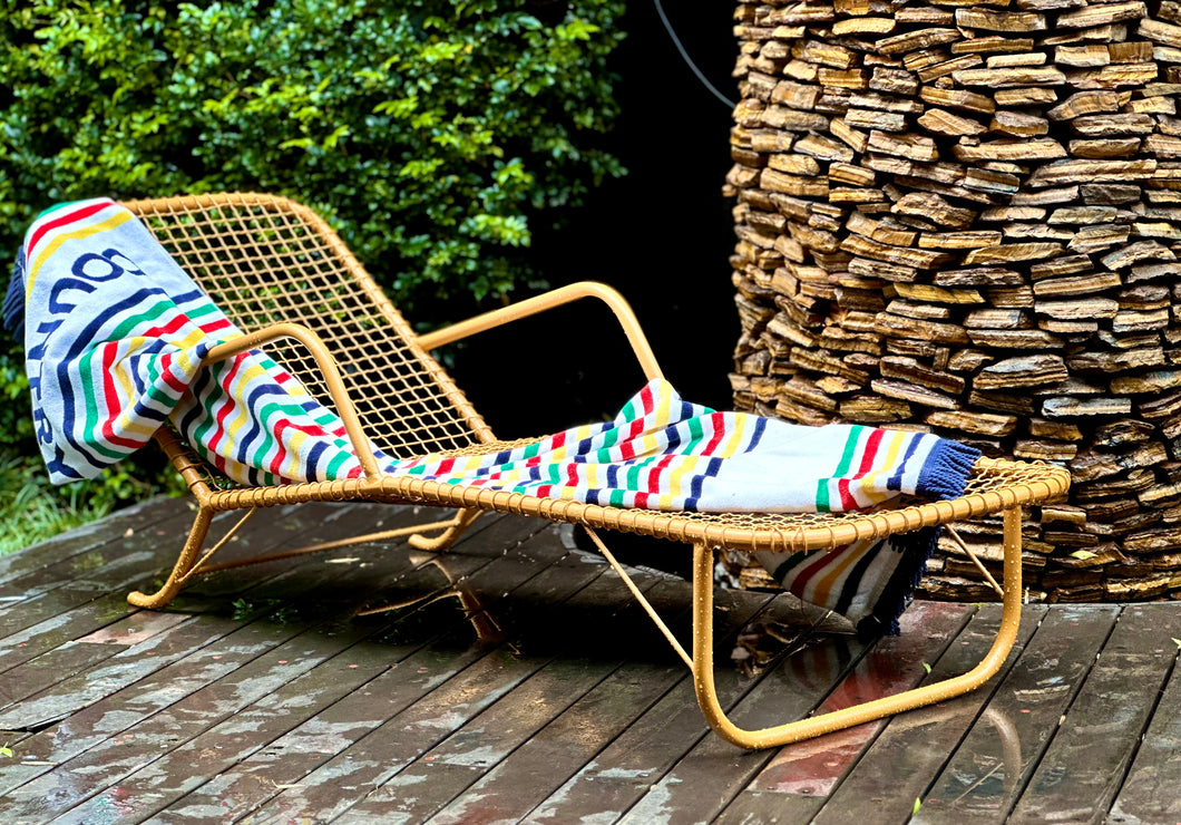 Retro Steel Sun Lounger