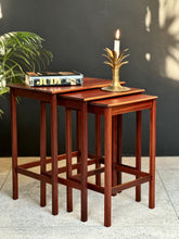 Load image into Gallery viewer, Vintage Nest of Mahogany Inlaid Side Tables
